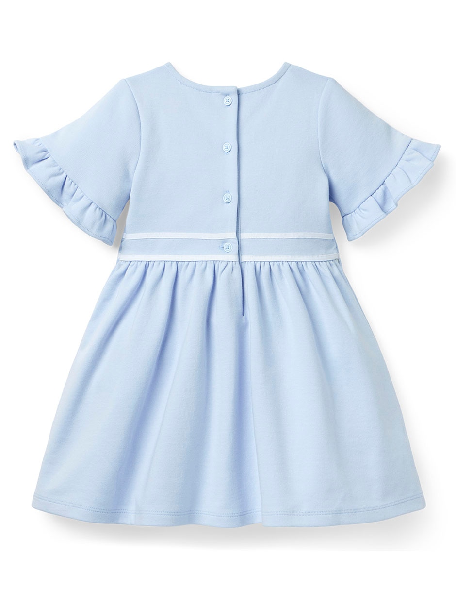Vestido manga volantes para niña