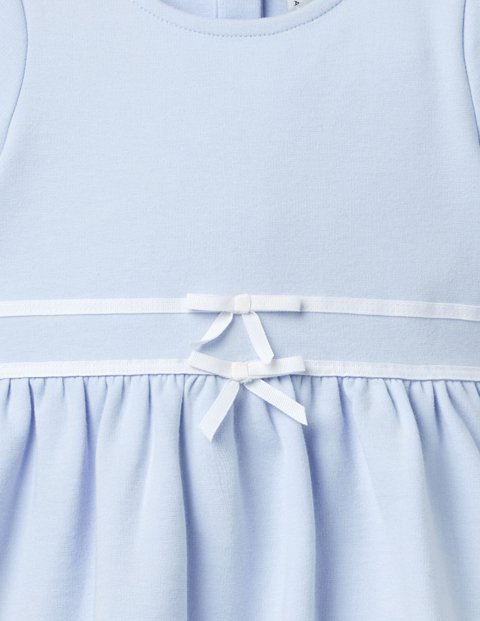 Vestido manga volantes para niña