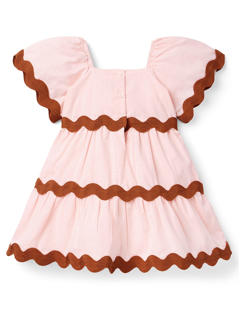 Vestido manga mariposa para niña