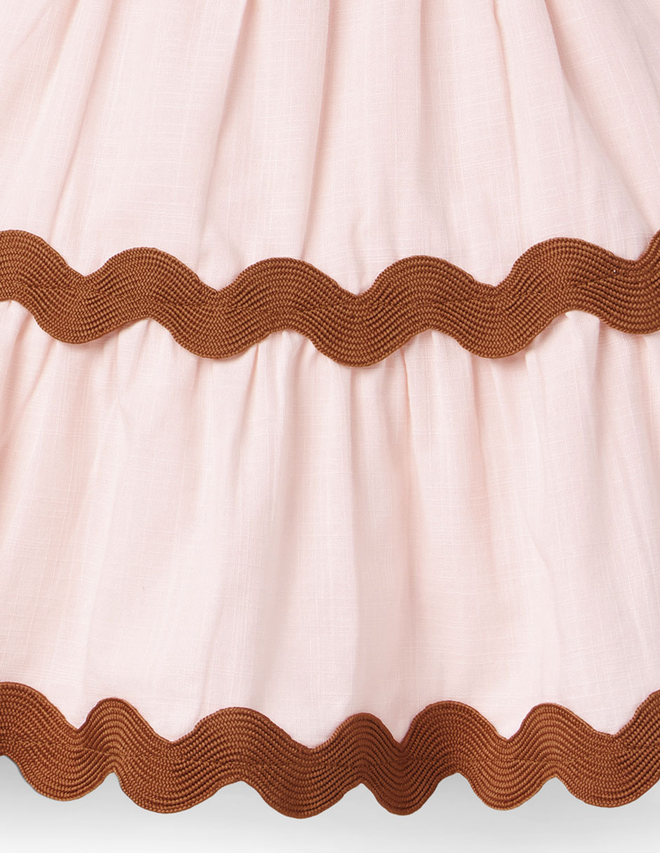 Vestido manga mariposa para niña
