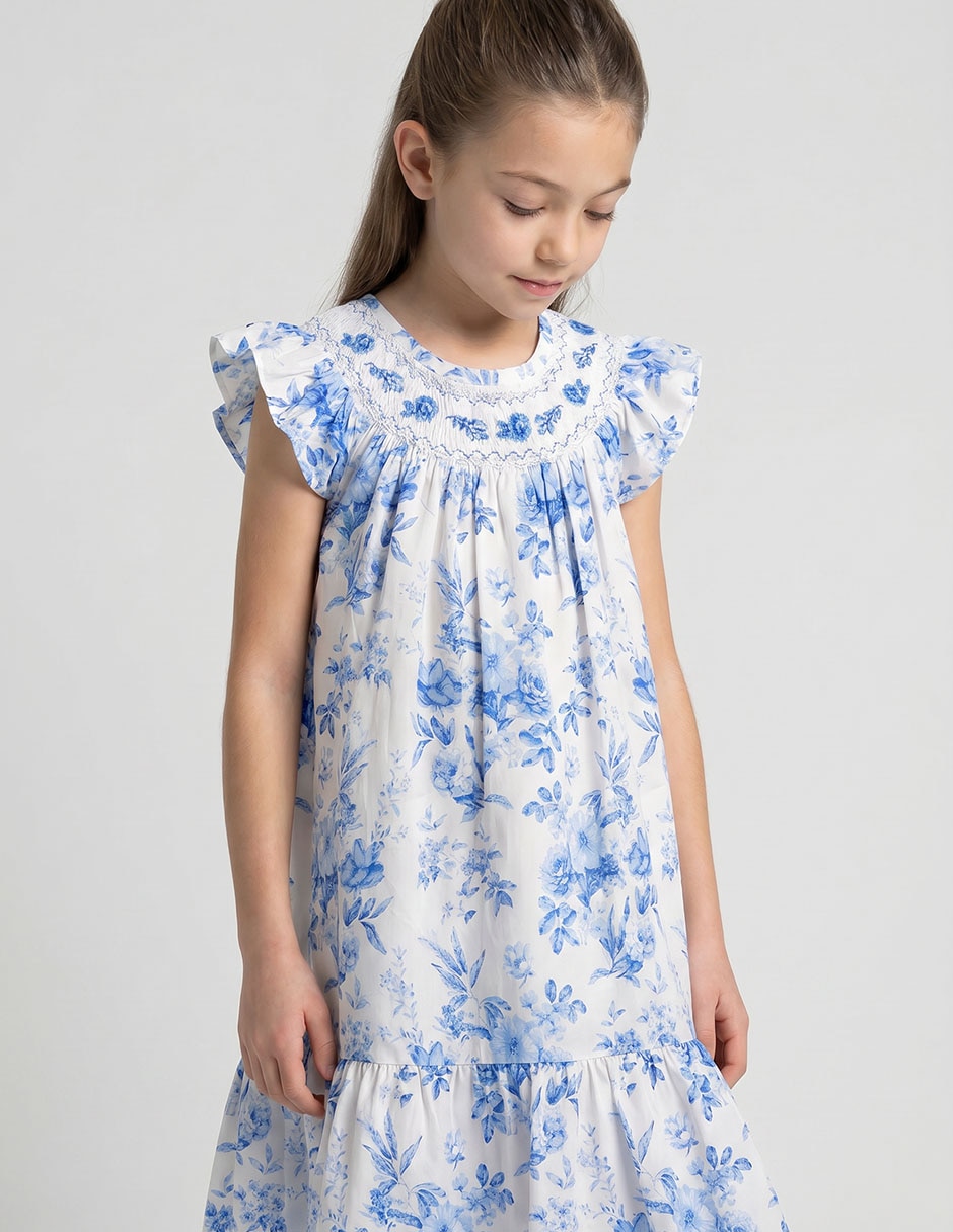 Vestido Bonnie Jean manga cap para niña