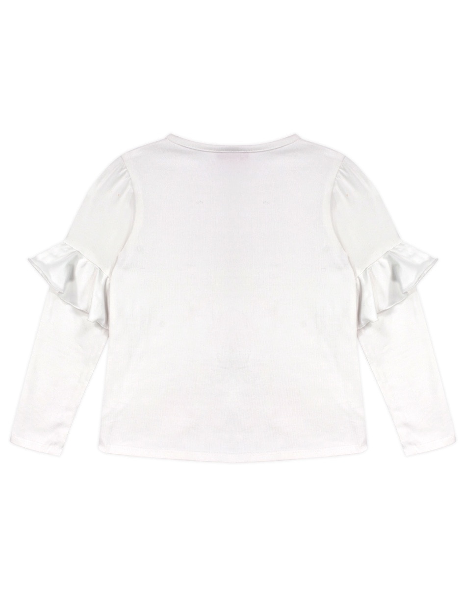 Playera Barbie manga larga para niña