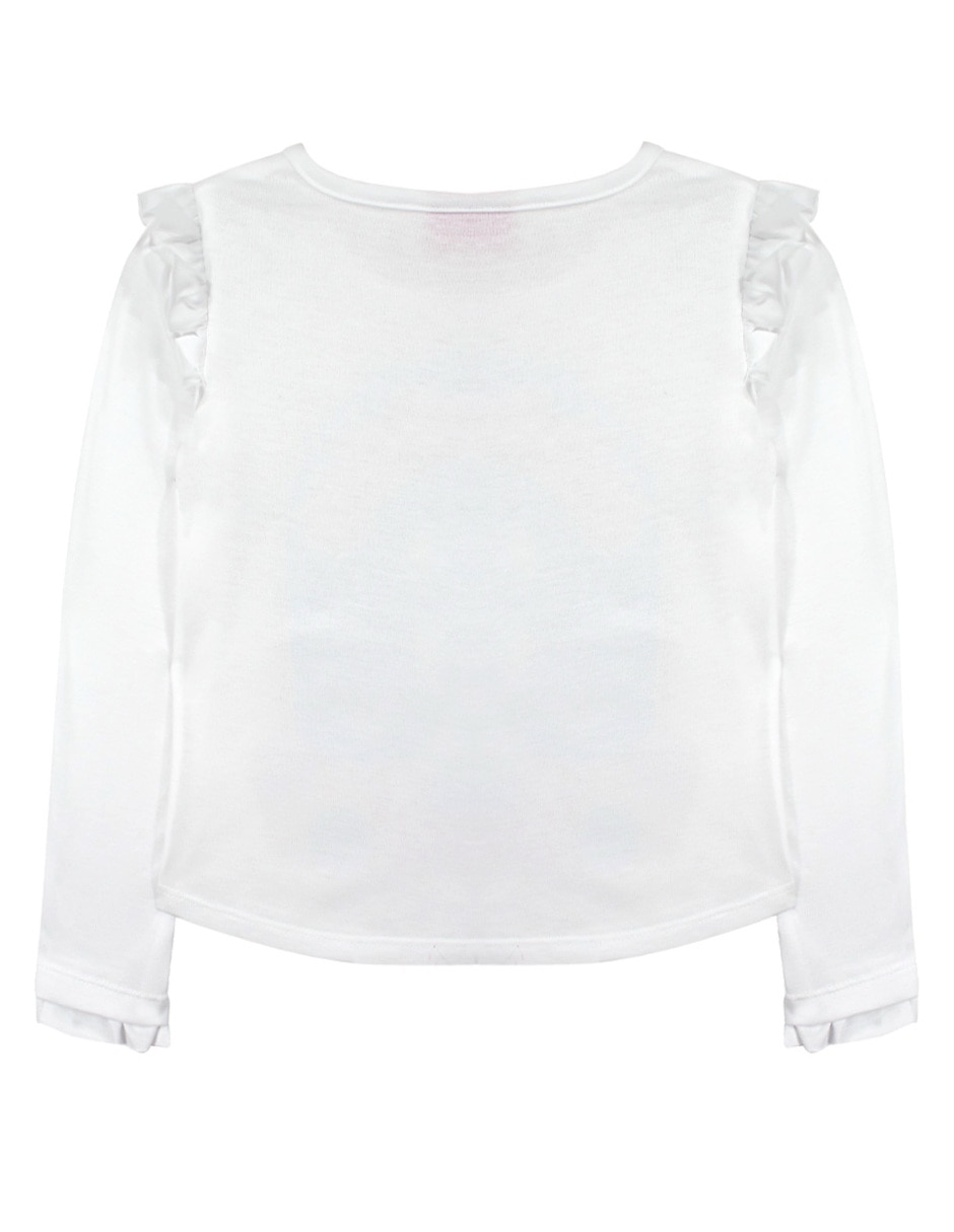 Playera Barbie manga larga para niña