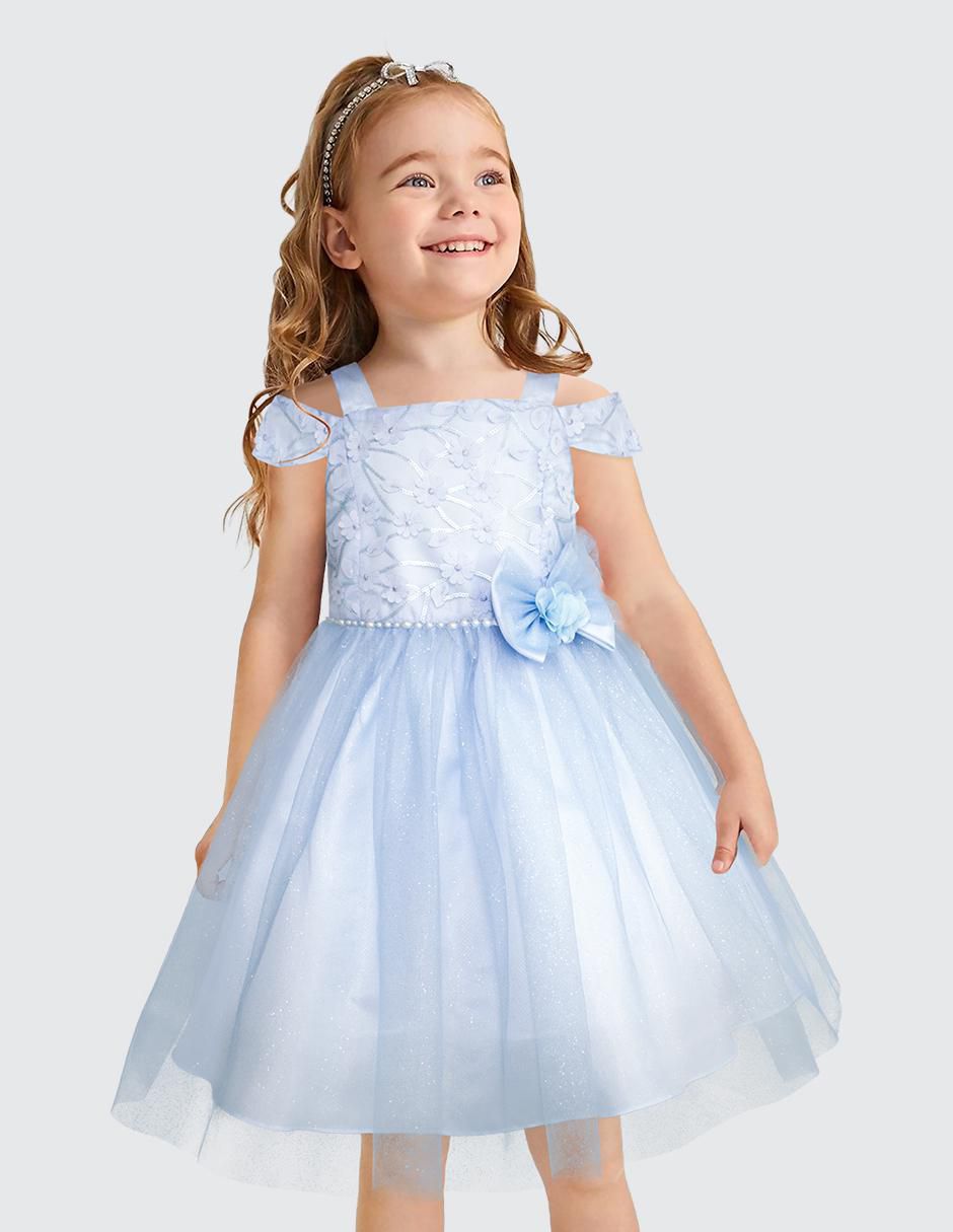 Vestido Fiesta manga caída para niña Vestido Fiesta manga caída para niña