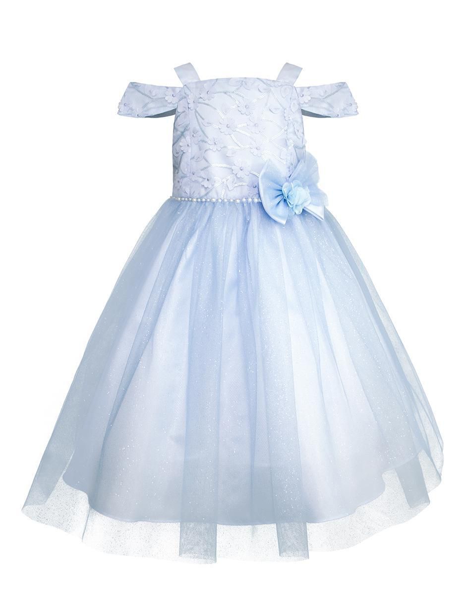 Vestido Fiesta manga caída para niña 3