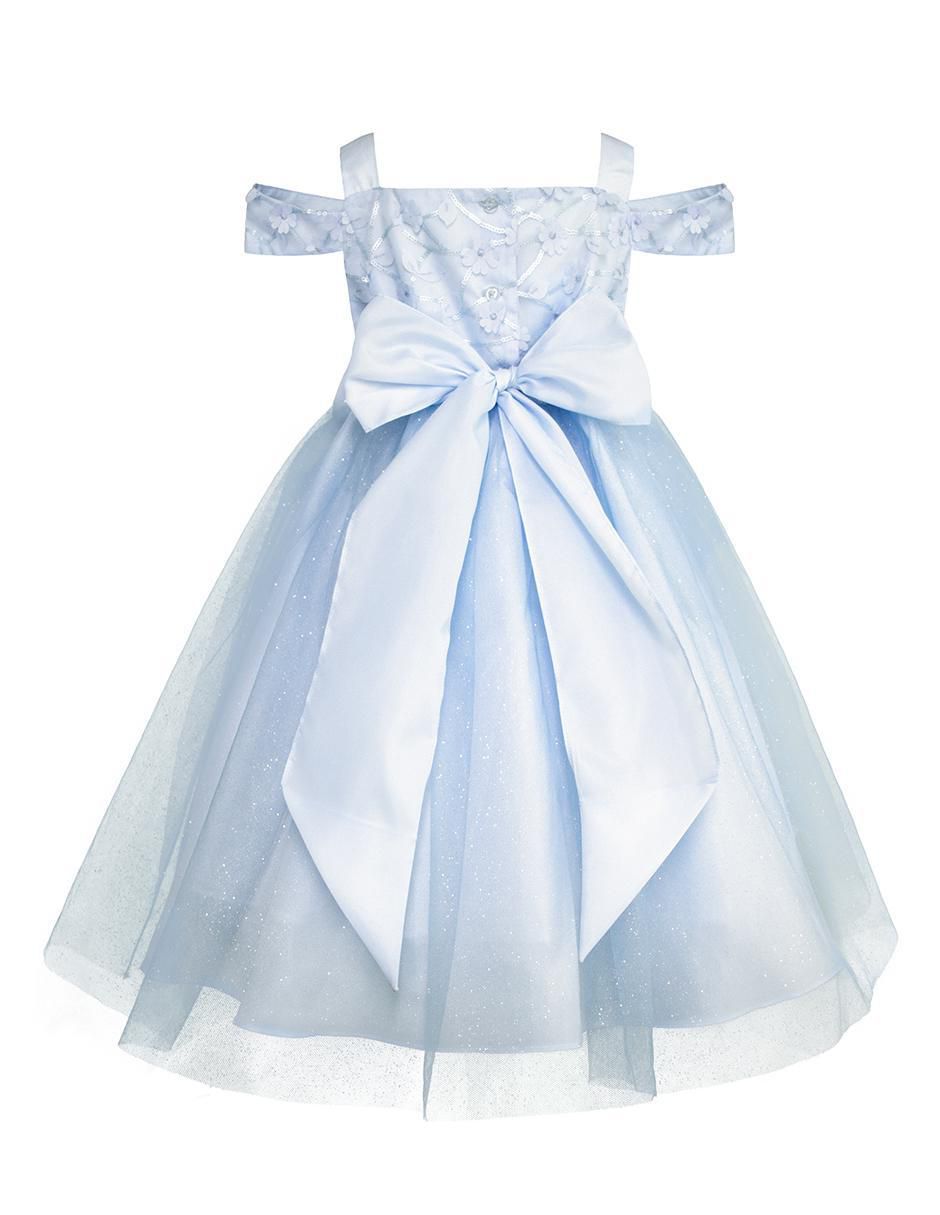 Vestido Fiesta manga caída para niña 2