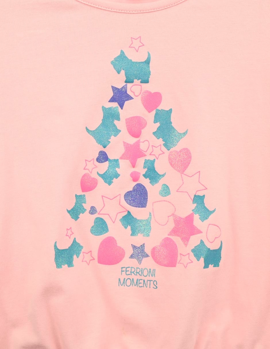 Playera Ferrioni Abetta manga larga para niña