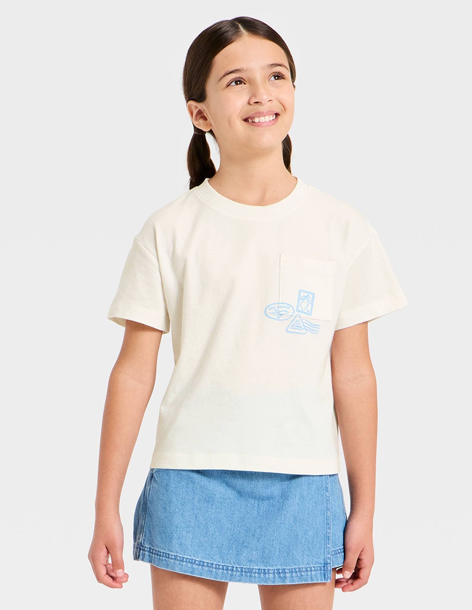 Playera manga corta para niña Playera manga corta para niña