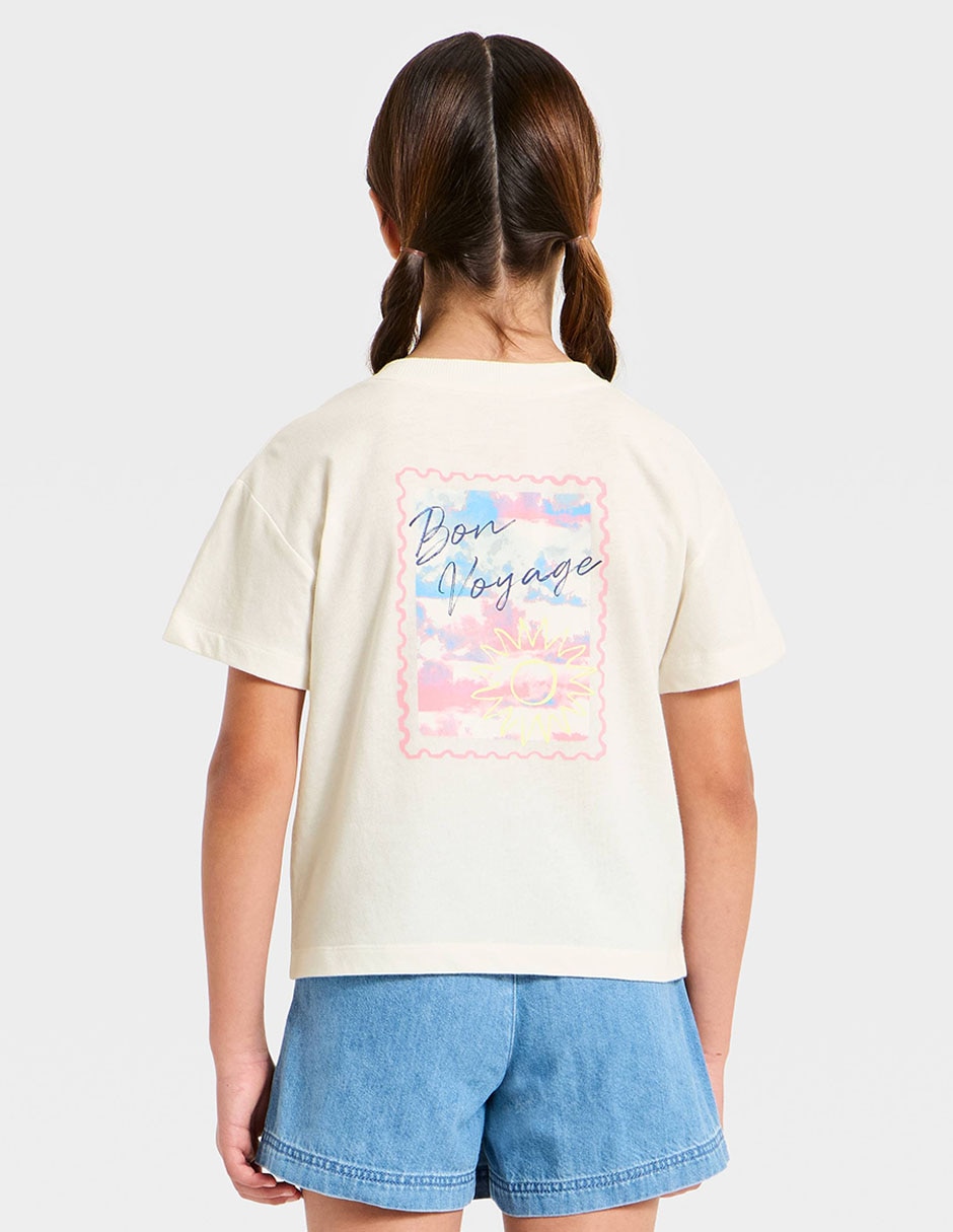 Playera Cat & Jack manga corta para niña