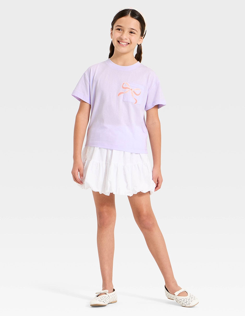 Playera Cat & Jack manga corta para niña