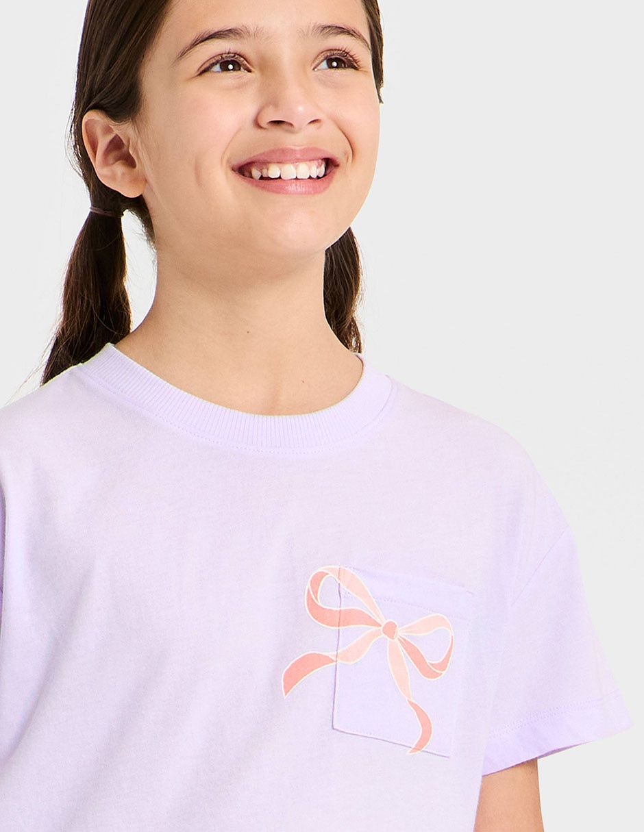 Playera Cat & Jack manga corta para niña