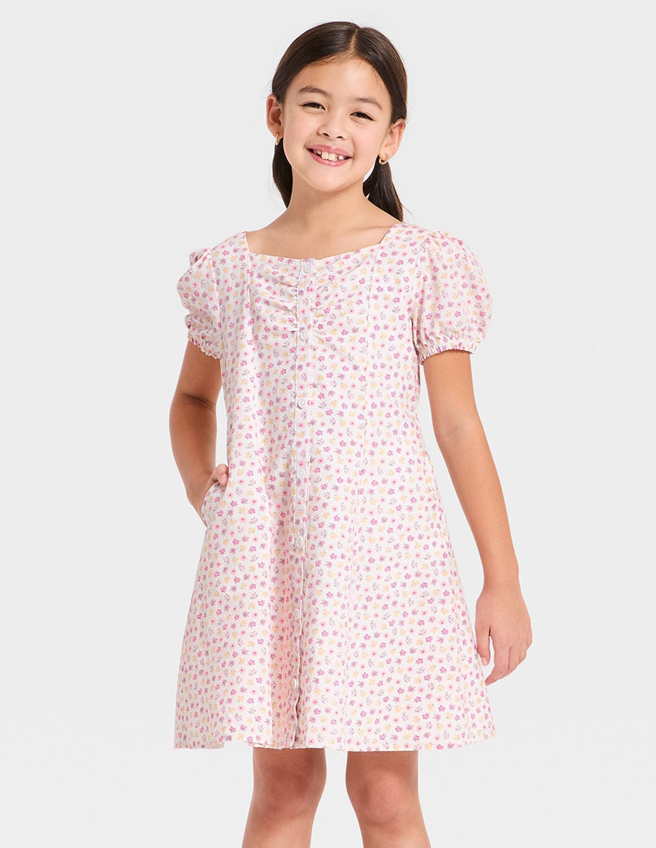Vestido manga corta para niña Vestido manga corta para niña