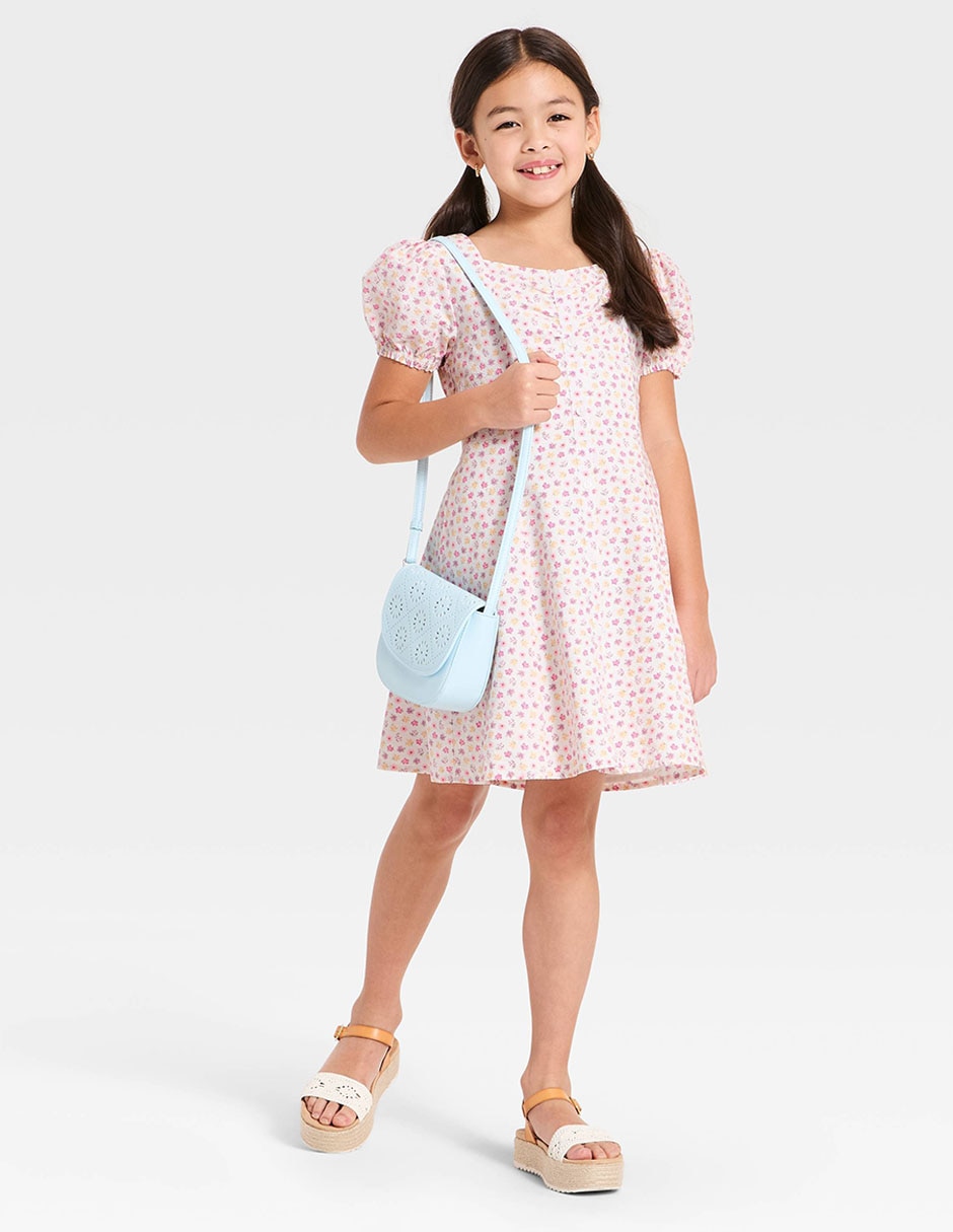 Vestido manga corta para niña 3