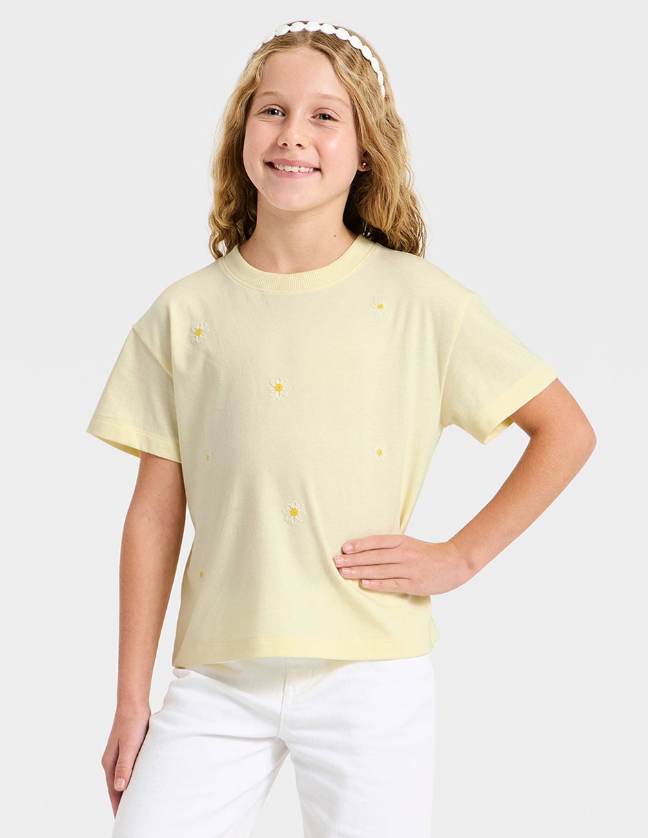 Playera manga corta para niña Playera manga corta para niña