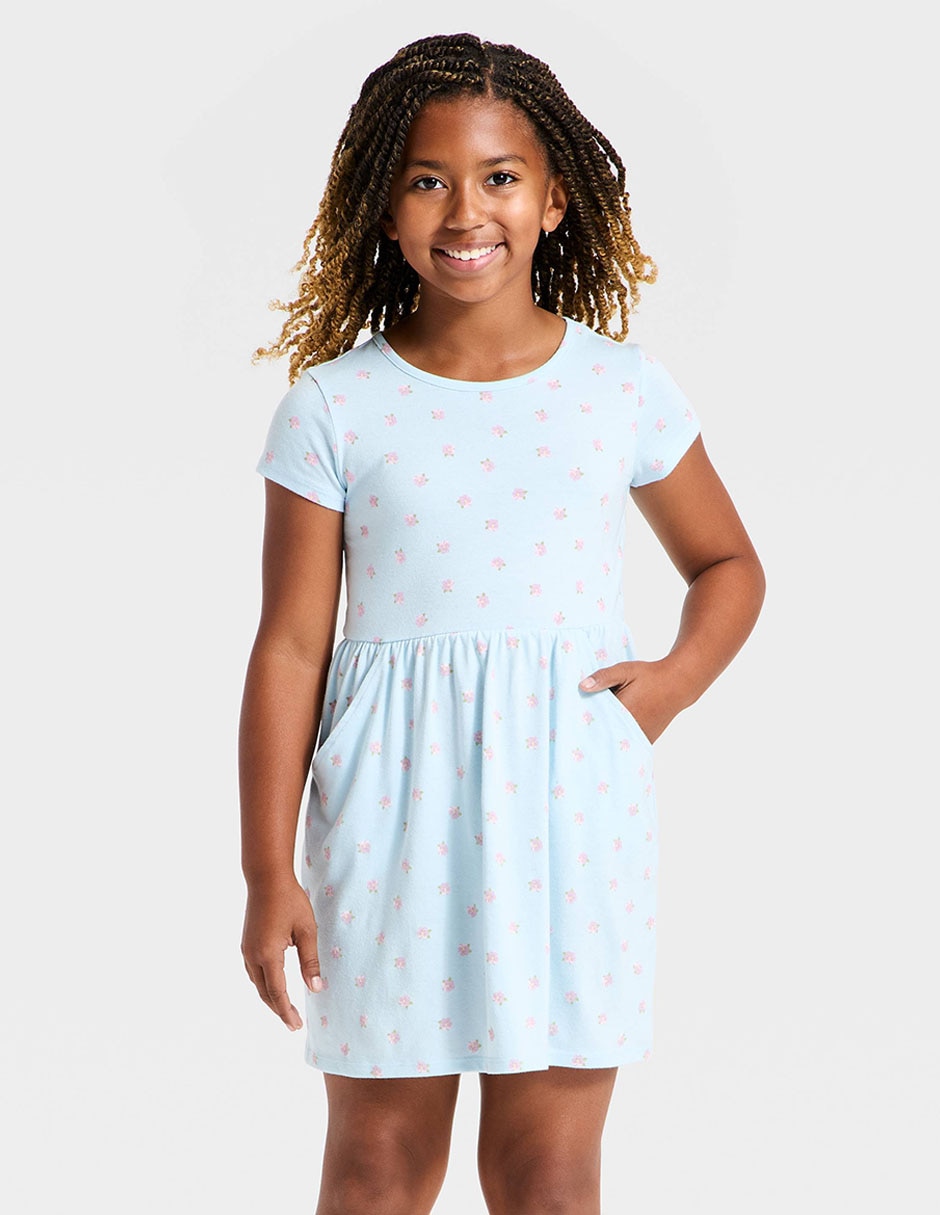 Vestido manga corta para niña Vestido manga corta para niña