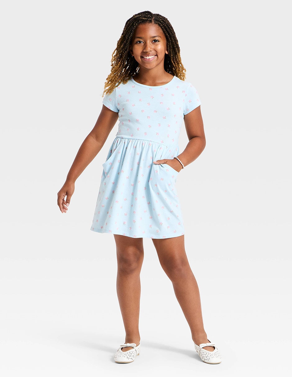 Vestido manga corta para niña 3