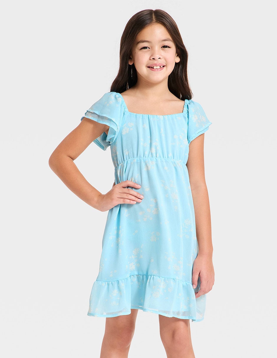 Vestido manga corta para niña Vestido manga corta para niña