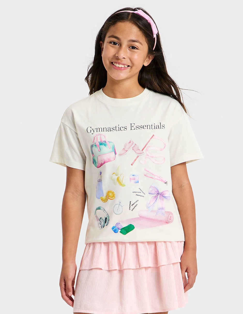 Playera manga corta para niña Playera manga corta para niña