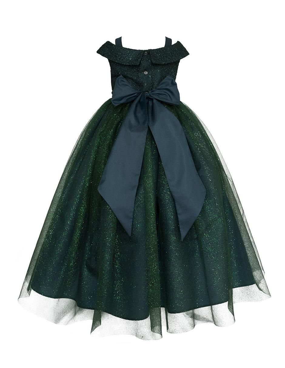 Vestido Fiesta manga caída para niña 2