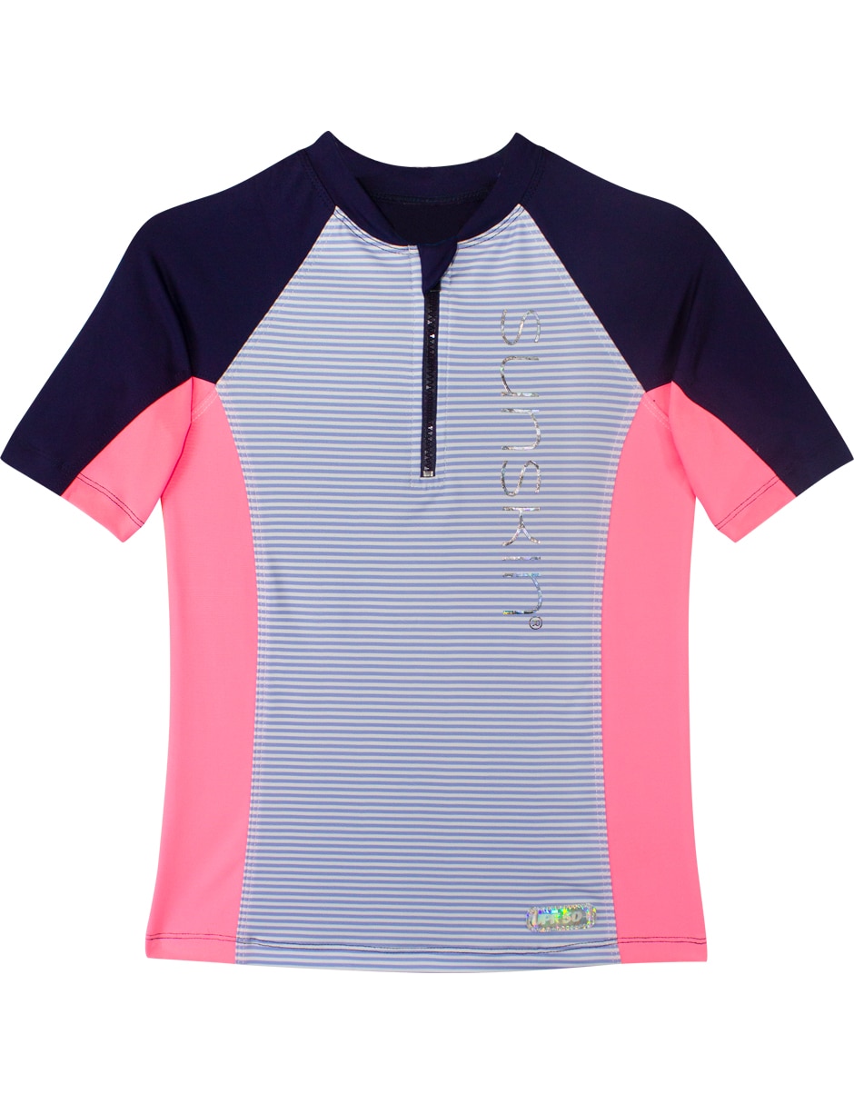 Wetshirt estampado a rayas para niña Wetshirt estampado a rayas para niña