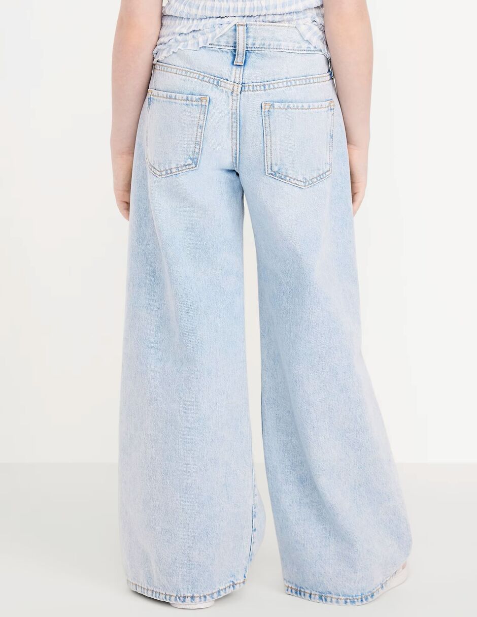 Jeans baggy lavado medio para niña 3