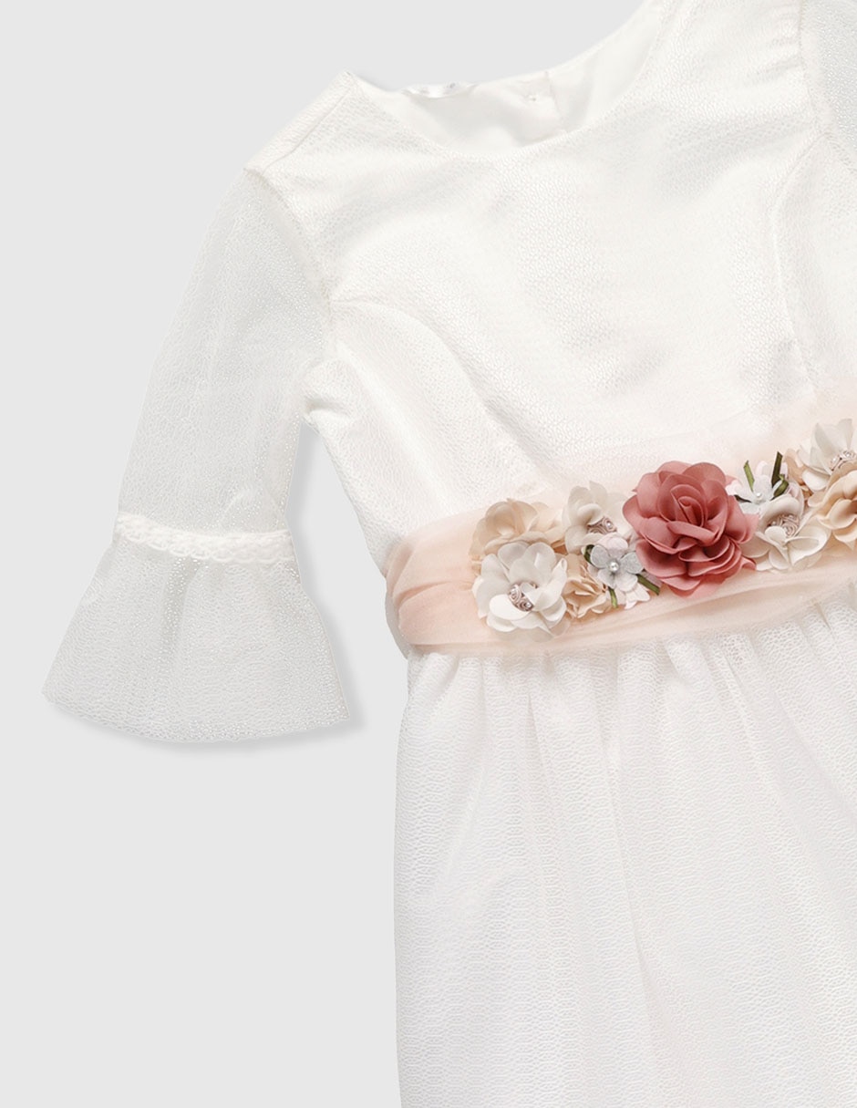Vestido manga al codo para niña 3