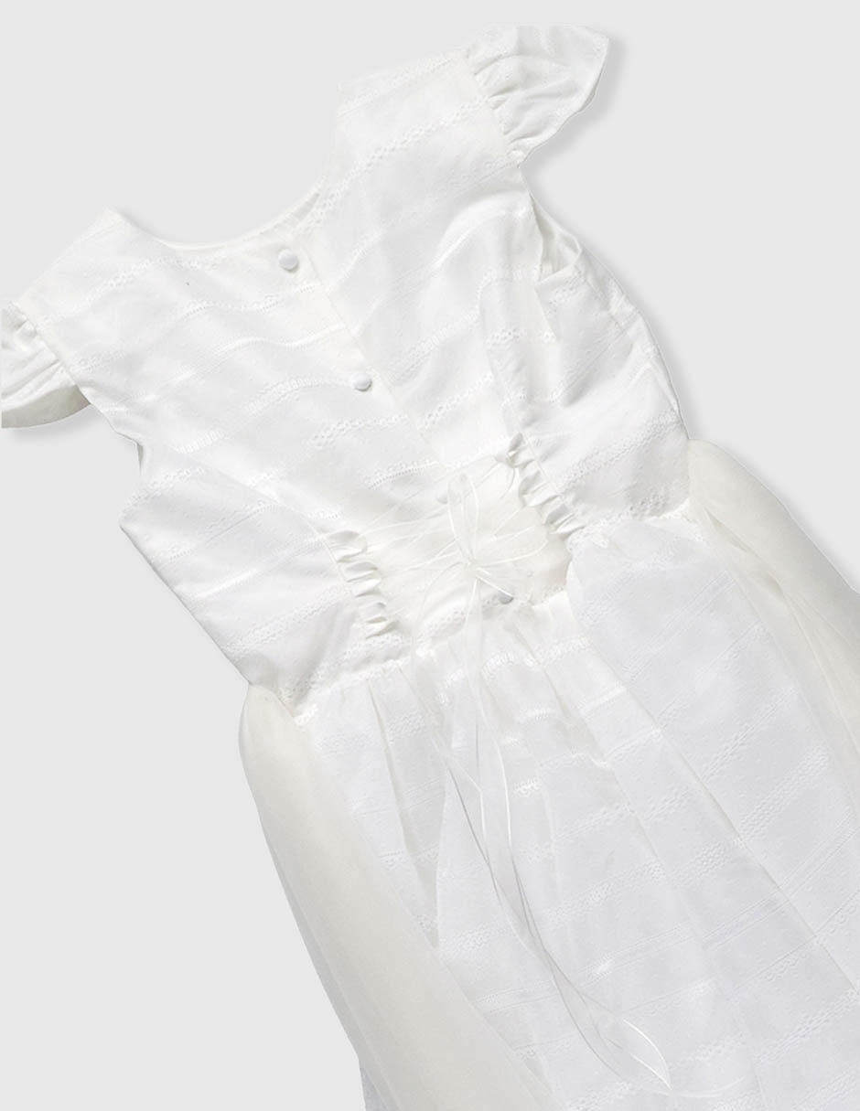 Vestido piquenique manga cap para niña