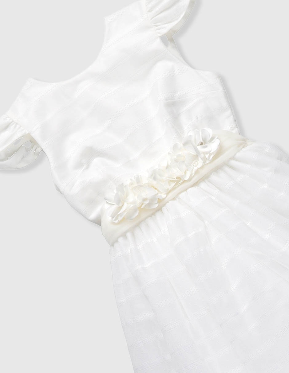 Vestido piquenique manga cap para niña