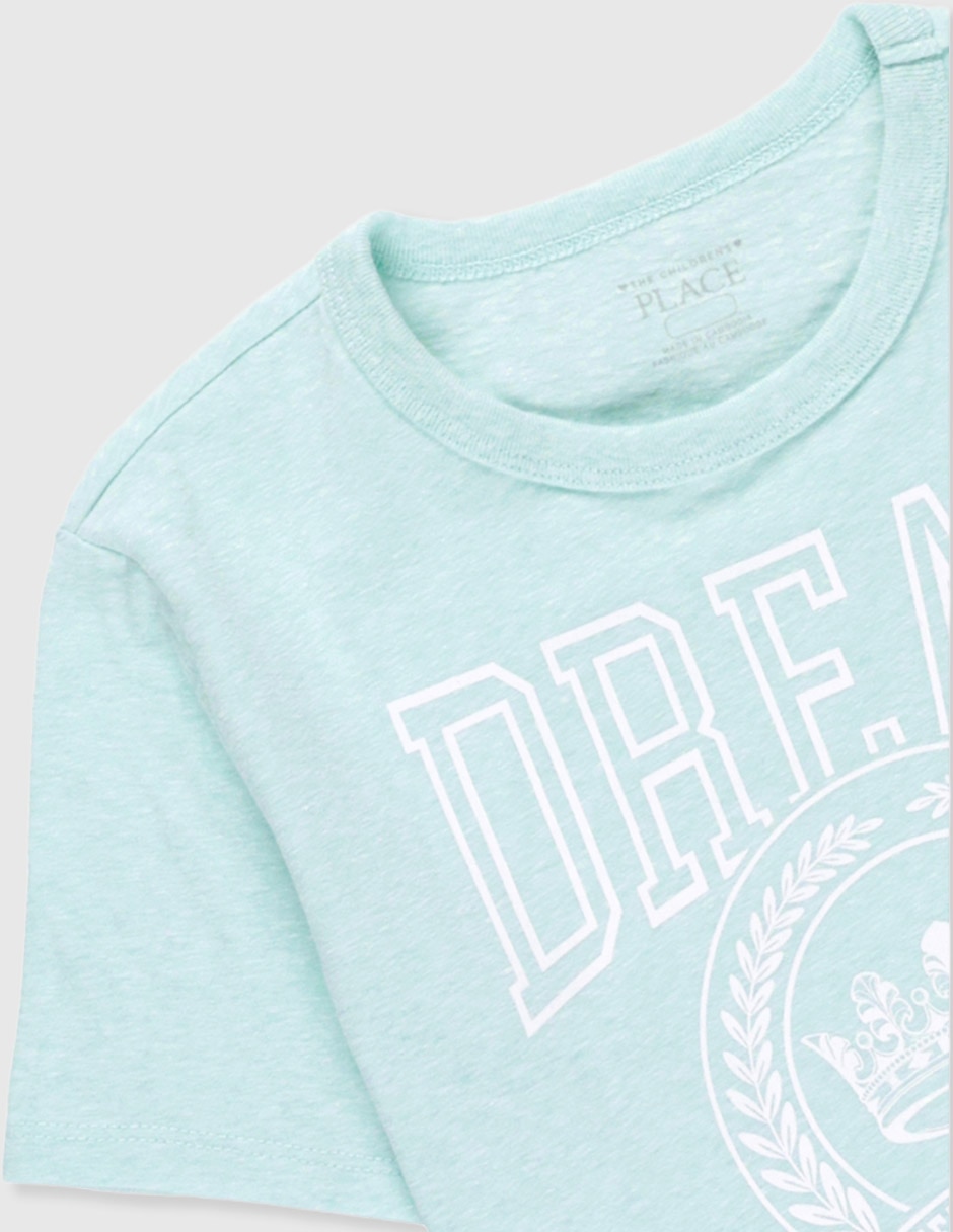Playera manga regular para niña 3