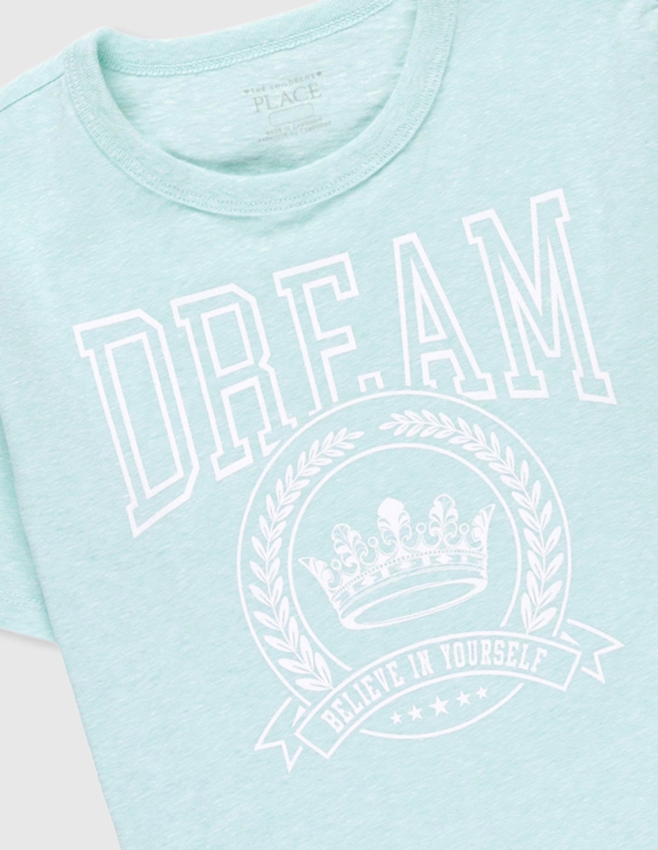 Playera manga regular para niña 4