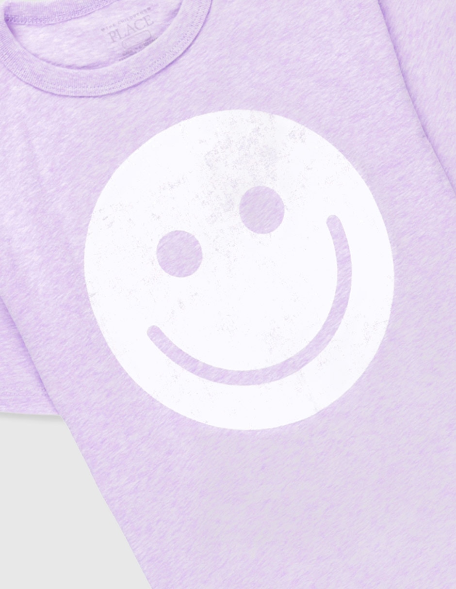 Playera manga regular para niña