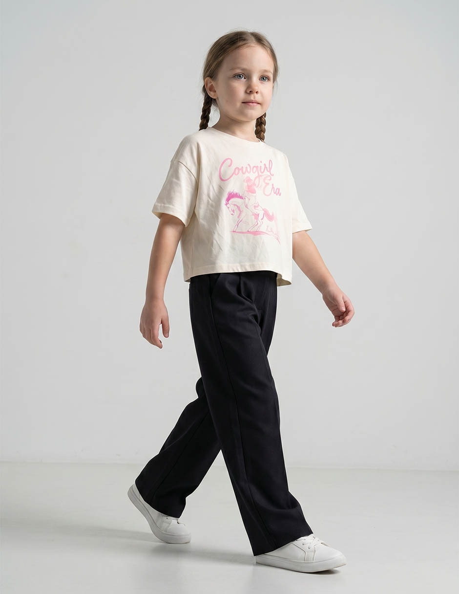 Playera manga regular para niña Playera manga regular para niña
