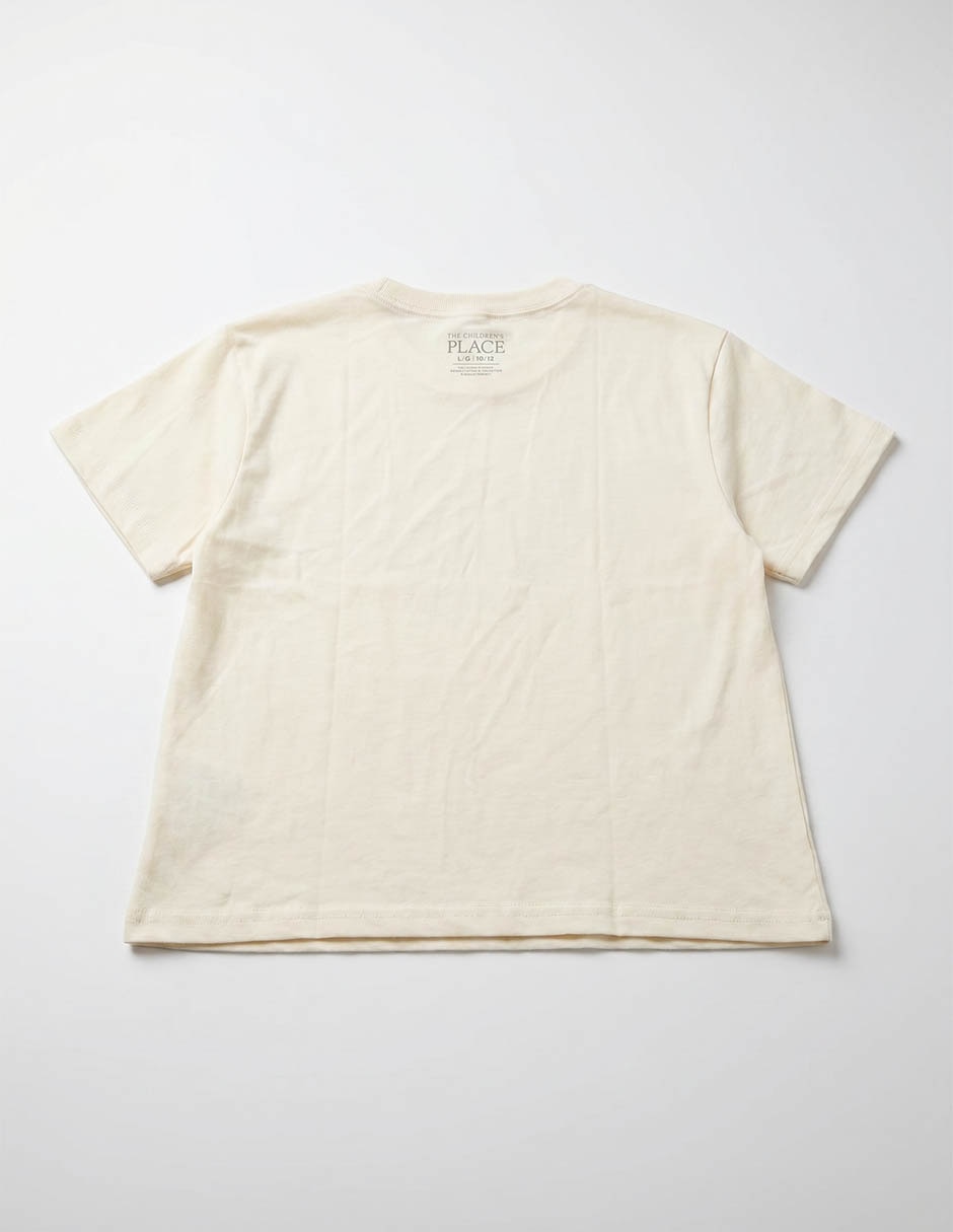 Playera manga regular para niña