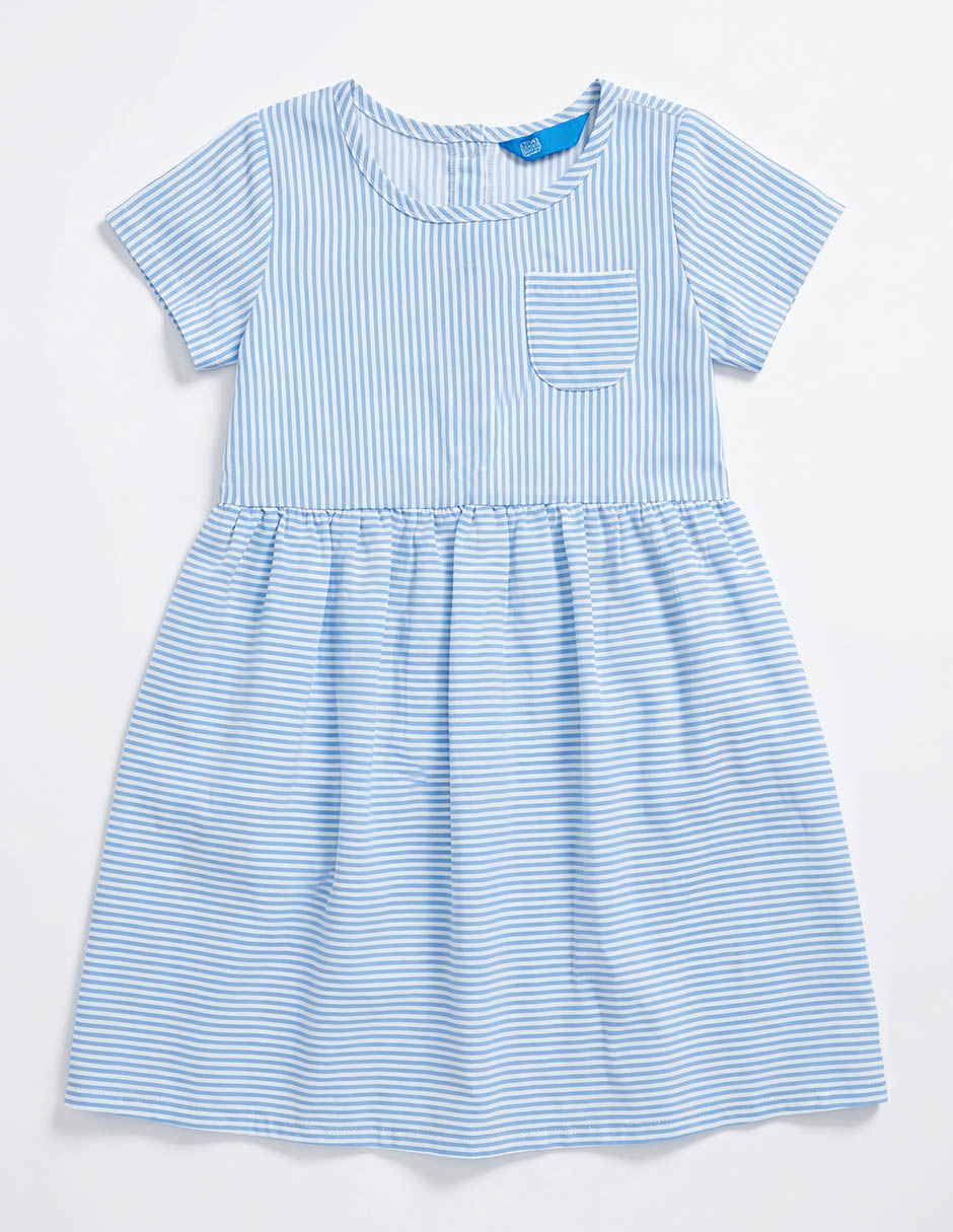 Vestido manga corta para niña