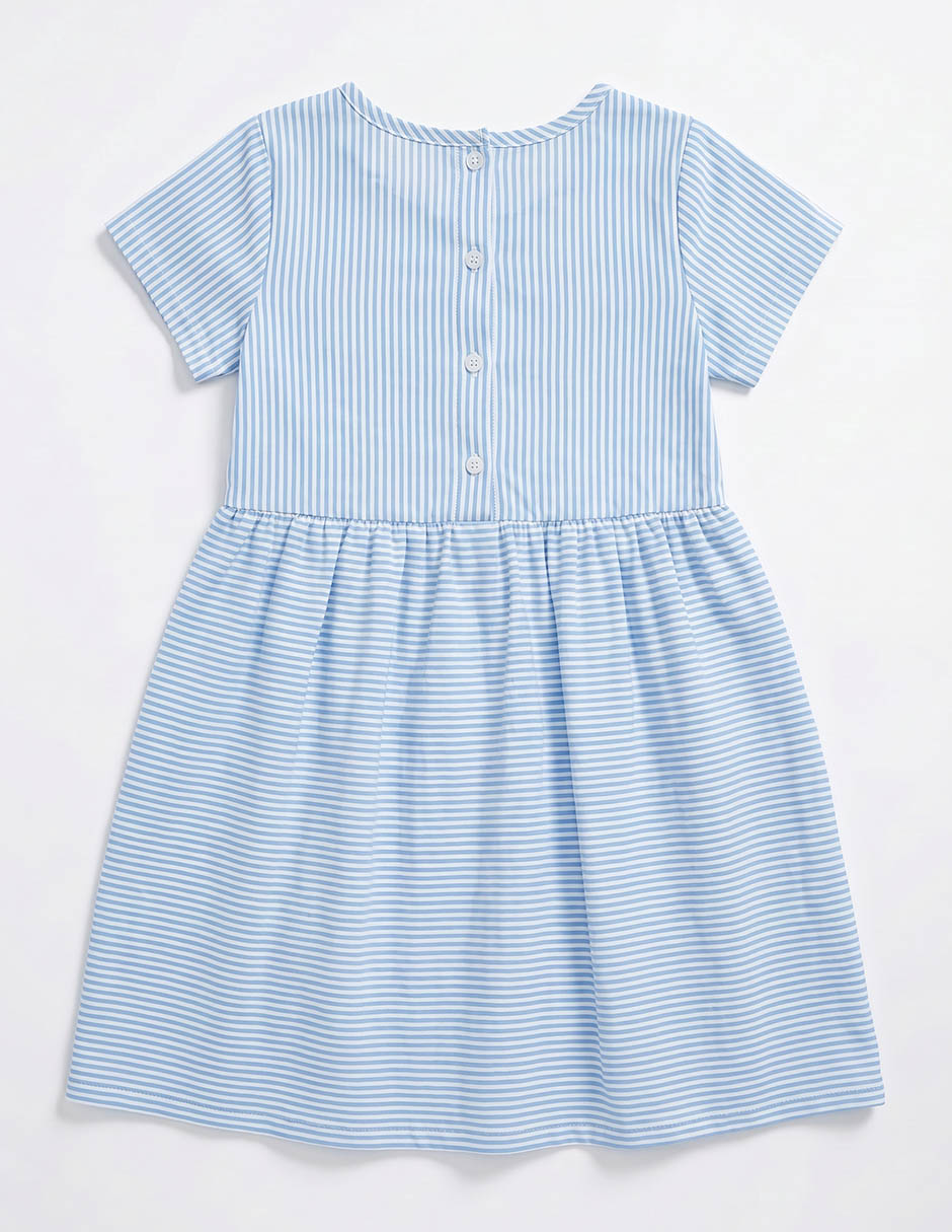 Vestido manga corta para niña