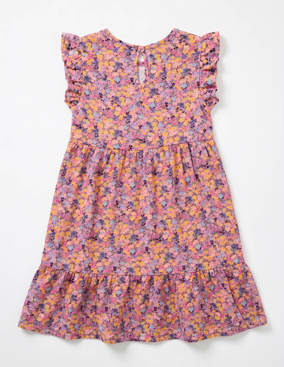 Vestido Piquenique manga corta para niña