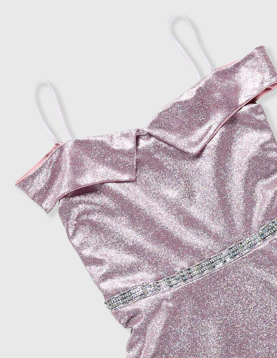 Vestido hombros descubiertos para niña