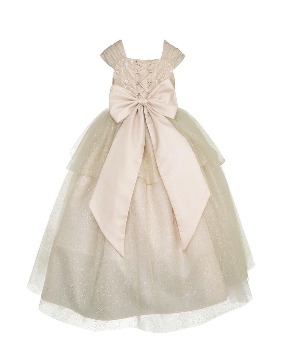 Vestido Austria manga con pliegues para niña