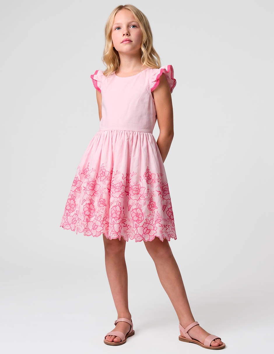 Vestido manga volantes para niña Vestido manga volantes para niña