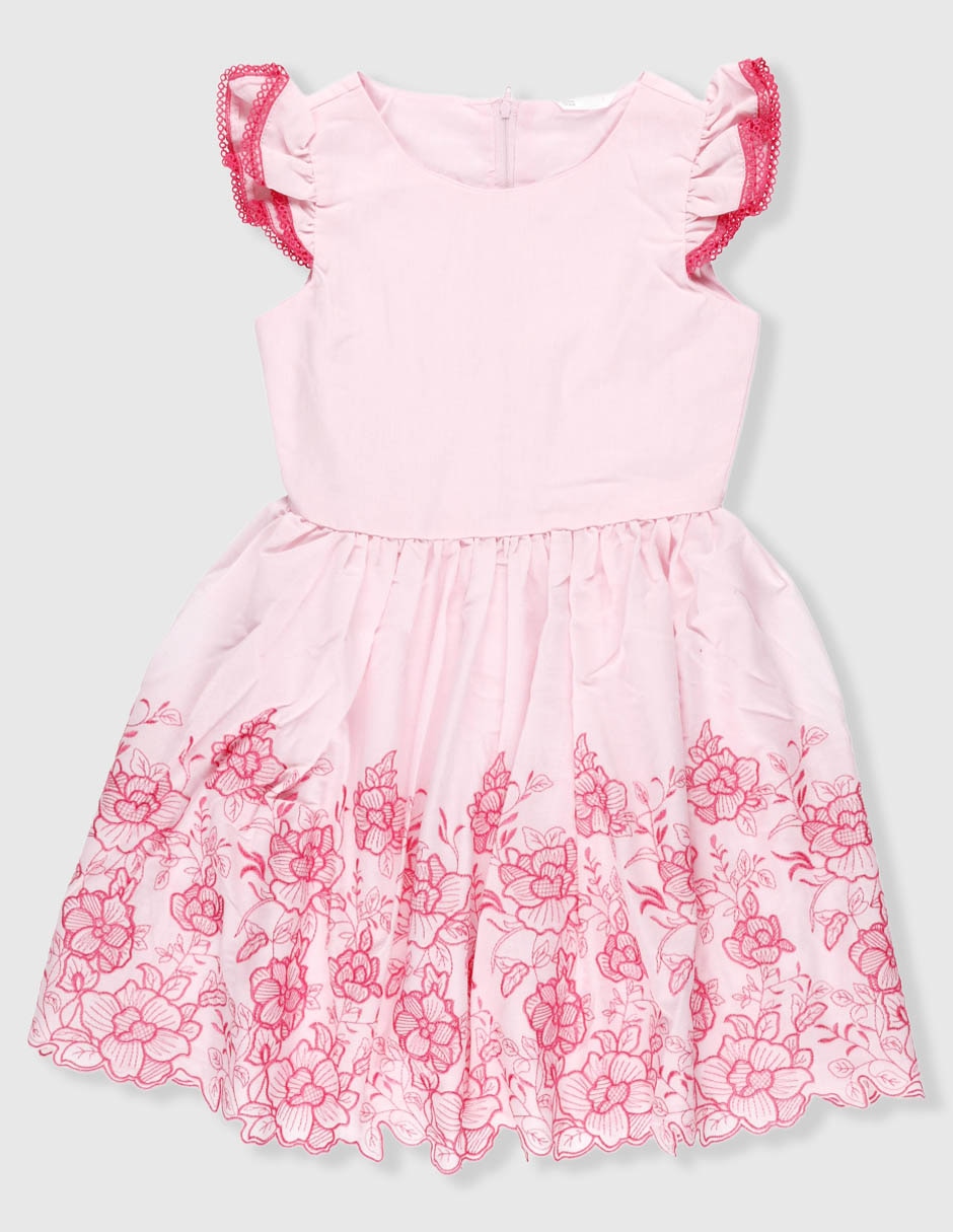 Vestido manga volantes para niña 2