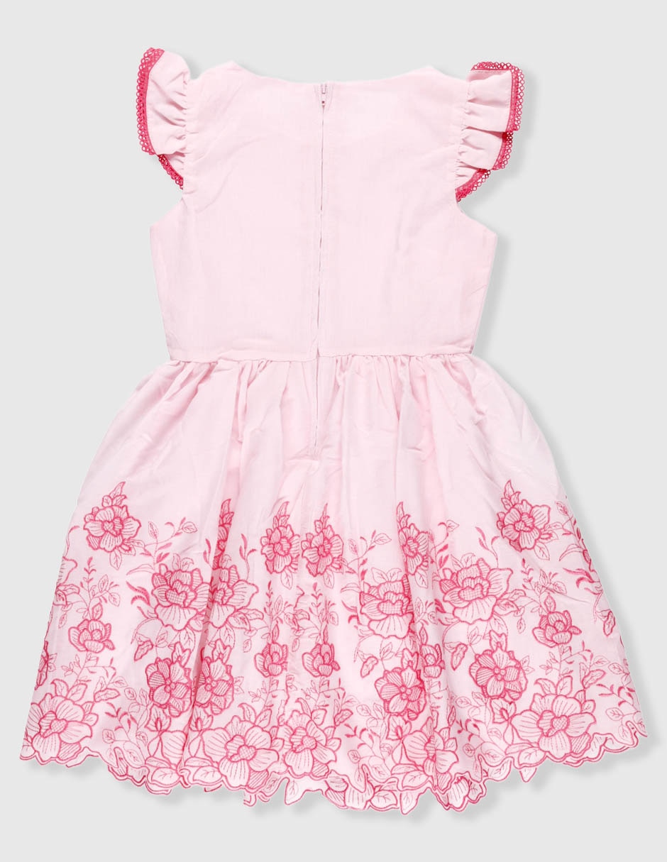 Vestido manga volantes para niña 3