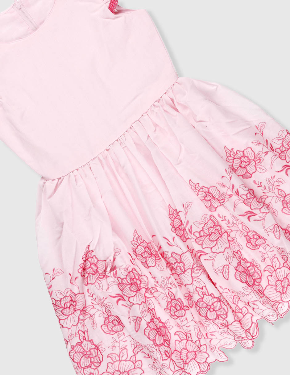 Vestido manga volantes para niña 4