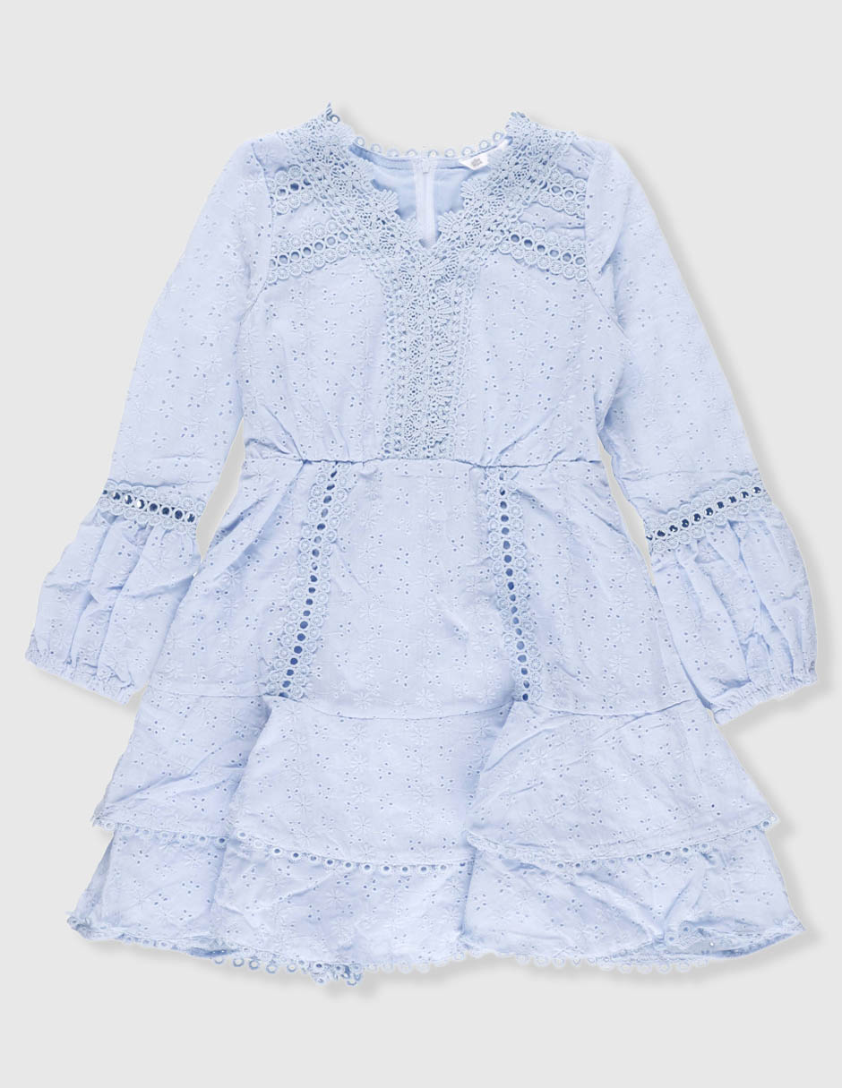 Vestido manga larga para niña 2