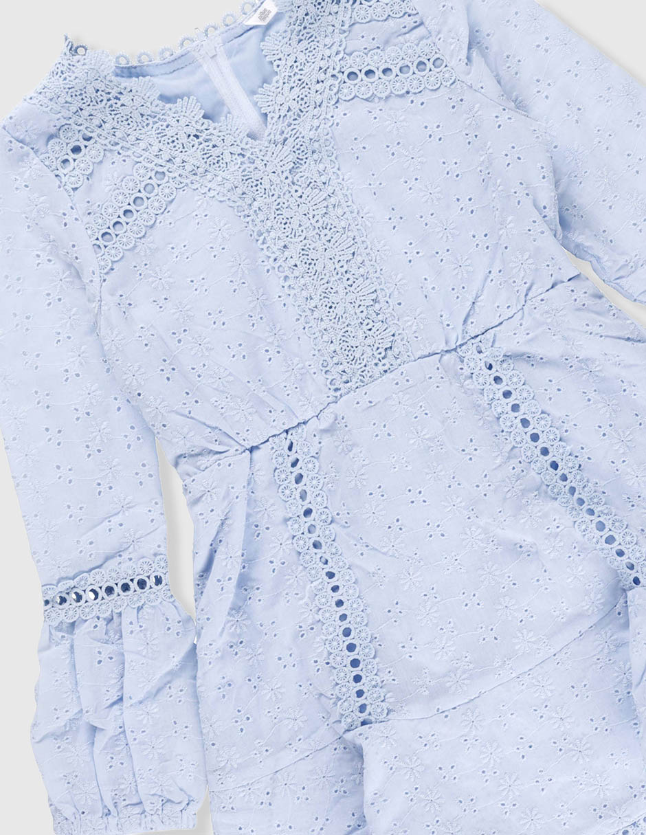 Vestido manga larga para niña 4
