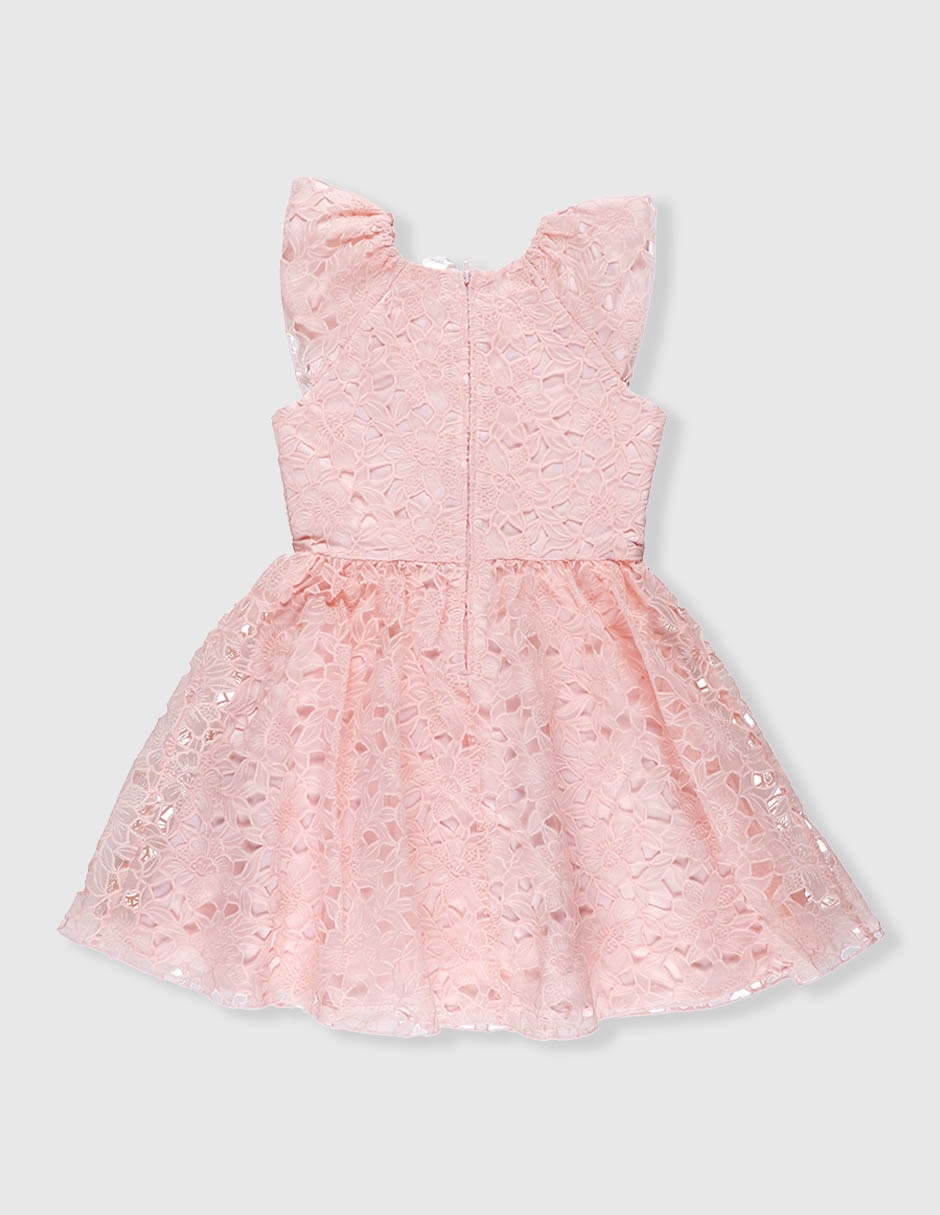 Vestido piquenque collection manga volantes para niña 2