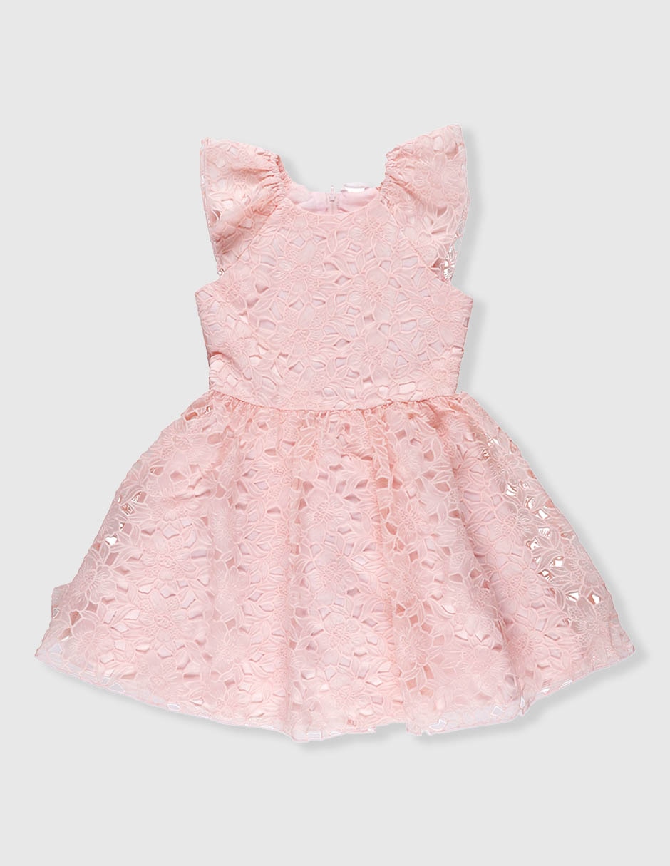 Vestido piquenque collection manga volantes para niña