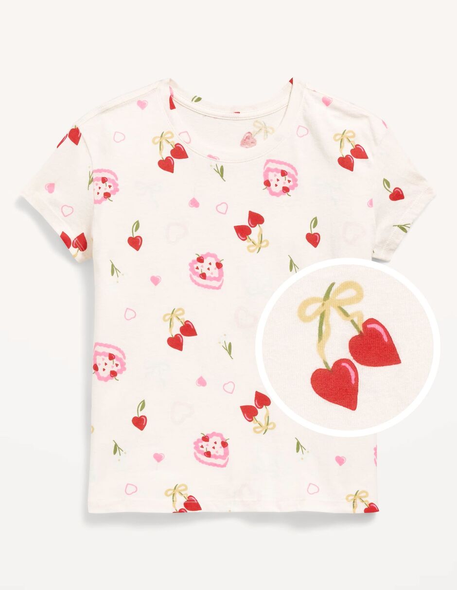 Playera manga corta para niña