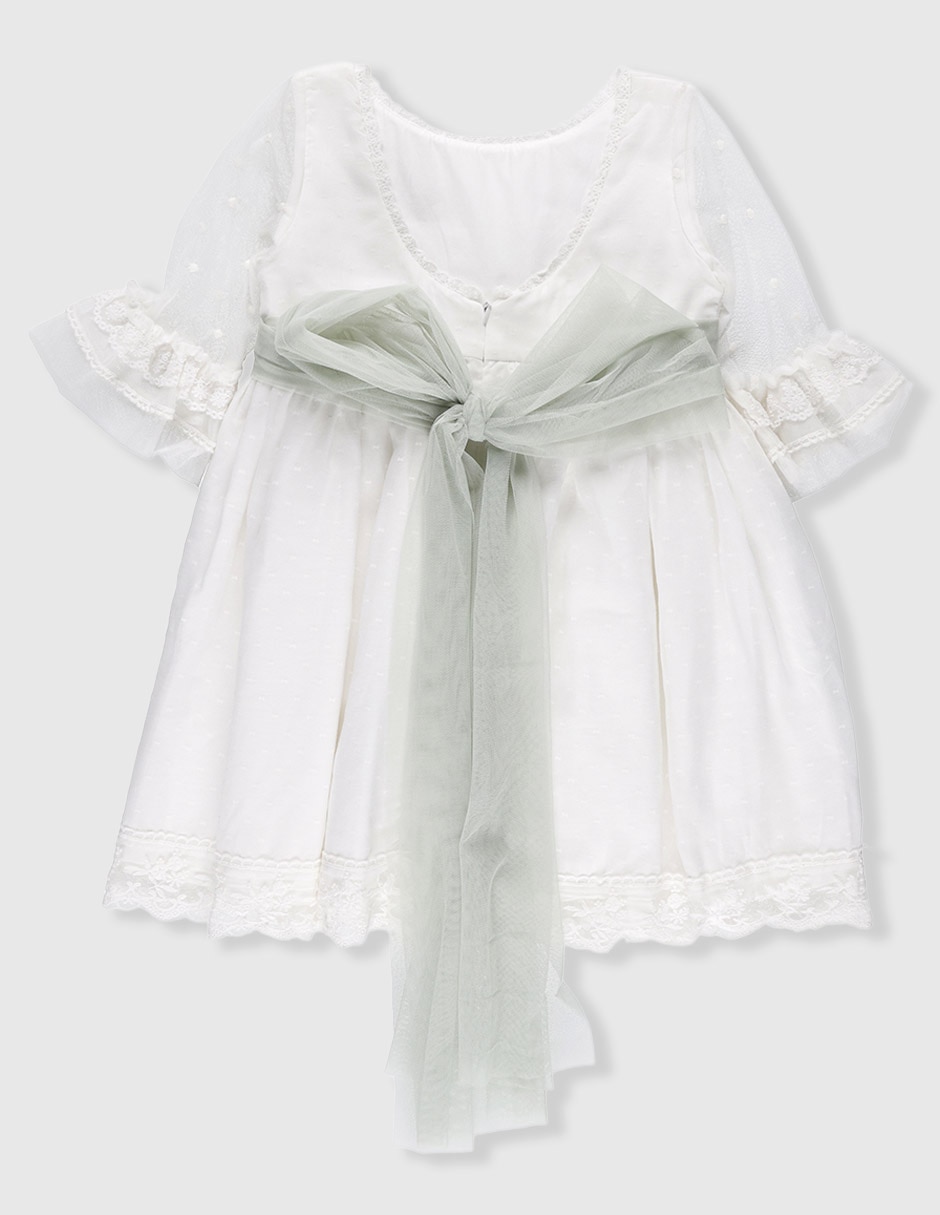 Vestido manga acampanada para niña 4