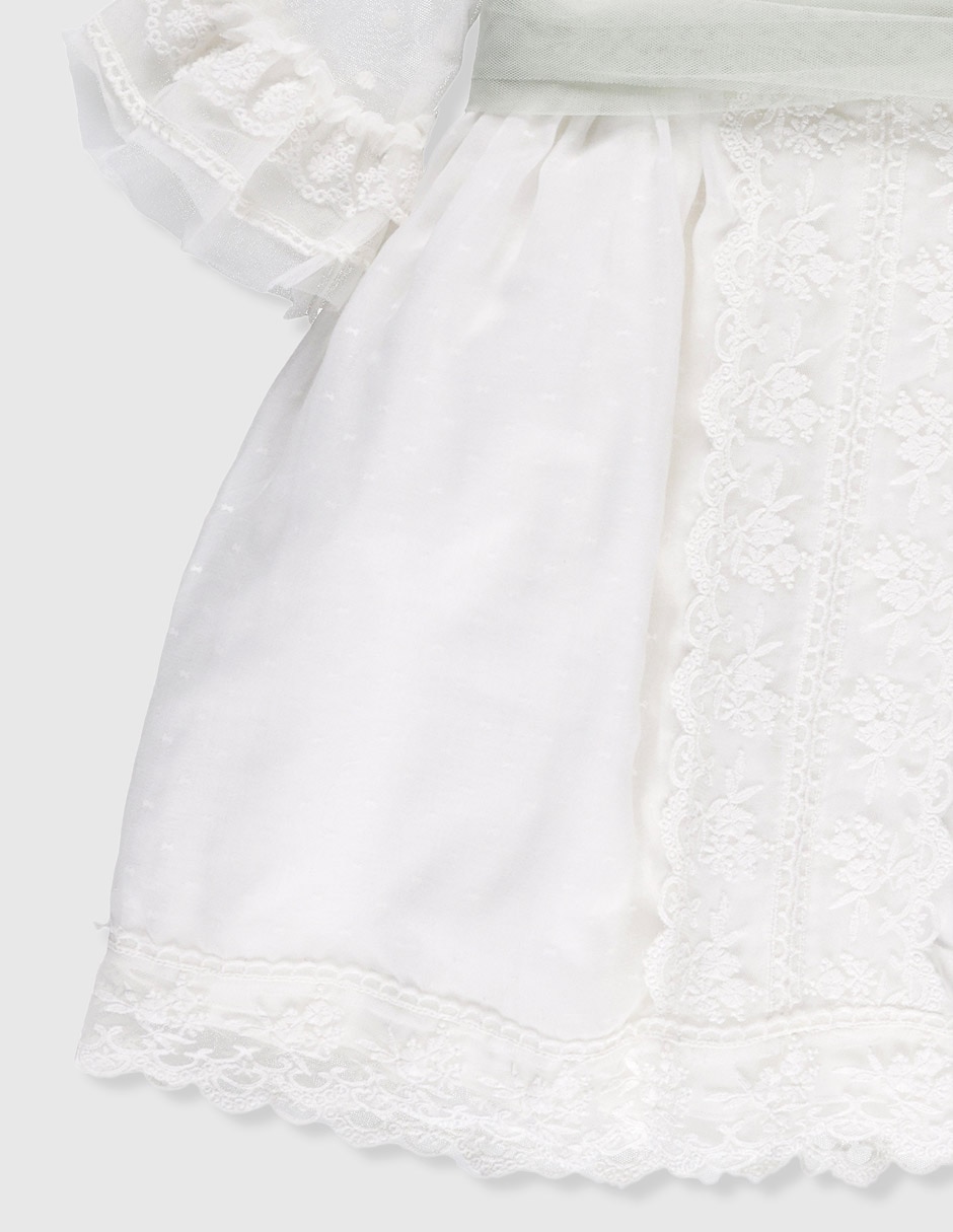 Vestido manga acampanada para niña 2