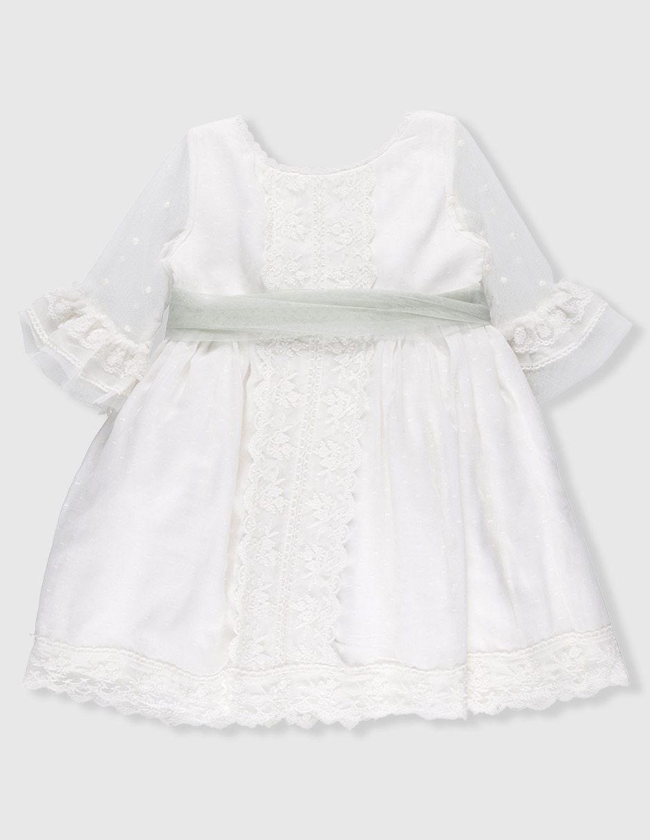 Vestido manga acampanada para niña